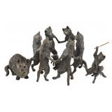 Austrian Cold Painted Bronze Cat Collection.