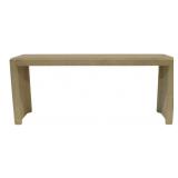 After Karl Springer Linen Wrapped Console with