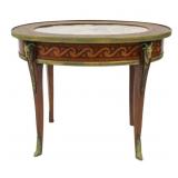 Art Deco Oval Satinwood, Inlaid & Bronze Mounted