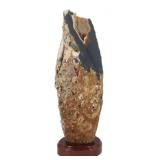 Mounted Oblong Form Geode Specimen on Base.