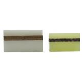 (2) Opaline Glass Boxes with Metal Mounts.