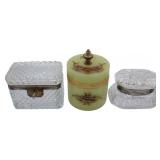 (3) Cut Boxes with Metal Mounts.