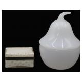 Murano and French Opaline Glass Objects.