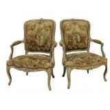 Fine Pair of Antique Louis XV Style Armchairs.