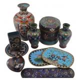 Collection of Chinese Cloisonne Objects.