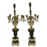 Fine Antique Pair of Gilt Patinated Bronze &