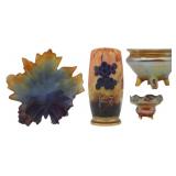 Assortment of (4) Art Glass Objects Inc. Tiffany.