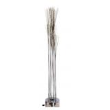 CURTIS JERE Signed Chrome Wheat Sheaf Floor Lamp.