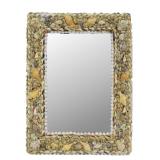 Vintage American Sea Shell Framed Mirror.