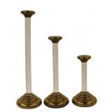 3 Vintage Lucite Candlesticks.