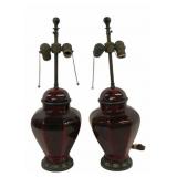 M.P. PAUL MILET Signed Sevres Lamps.