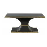 MASTERCRAFT Midcentury Brass & Lacquered Console.