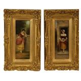 C. H. PERROT Pair of Signed Oils on Board.