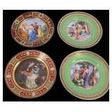 (4) Royal Vienna Signed Porcelain Plates.