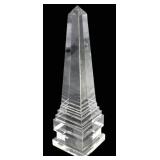 Large Midcentury Glass Obelisk.