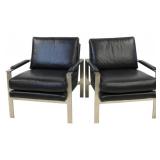 After Milo Baughman Pr of Midcentury Chrome