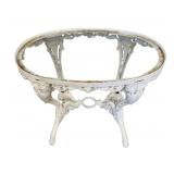 Victorian White Painted Cast Iron Center Table.