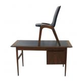 Midcentury Slate Top Teak Desk & Chair.