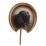 JEWELRY. Antique 12kt Gold Cocker Spaniel Stickpin