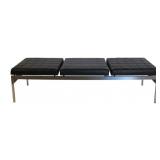 Midcentury Chrome Upholstered Barcelona Style