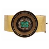 JEWELRY. Victorian 17kt Gold, Emerald and Diamond