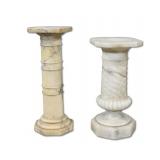 2 Antique Alabaster Pedestals