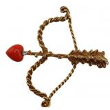 JEWELRY. Erwin Pearl 18kt Gold Coral and Diamond