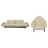ADRIAN PEARSALL Midcentury Sofa & Chair.