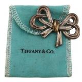 JEWELRY. Tiffany & Co. Sterling and 18kt Gold Bow