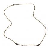 JEWELRY. 14kt Gold and Diamond Necklace.