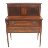 Antique Mahogany Sheraton Style Desk.