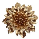 JEWELRY. Signed 14kt Gold Floral Brooch.