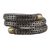 JEWELRY. John Hardy Sterling and 22kt Gold Wrap