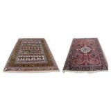 2 Vintage And Finely Hand Knotted Carpets