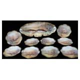 Limoges Fish Set Serving Platter & 9 Plates.
