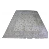 Vintage And Finely Hand Knotted Oushak Style Carpe