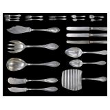 SILVER. Monumental German .800 Silver Flatware