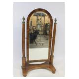 Empire Mahogany Bronze Mounted Cheval Mirror.