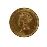 NUMISMATICS. 1873 $1 Liberty Head Gold Coin