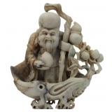Chinese Carved Marble Shou Lao Figurine.