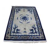Vintage And Finely Hand Knotted Chinese Carpet .