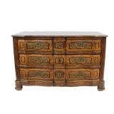 Antique French 3 Drawer Carved Commode.