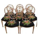 SMITH & WATSON Set Of 8 Wheel Back Chairs.