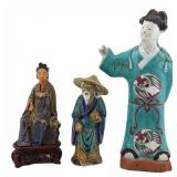 (3) Chinese Glazed Figures.