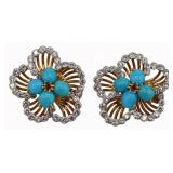 JEWELRY. Pair of Cartier 18kt Gold, Platinum,