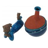 Royal Copenhagen Vase & Figure By Hedegaard
