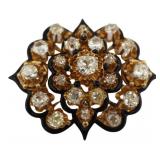JEWELRY. Victorian 18kt Gold Diamond and Enamel