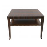 JOHN WIDDICOMB Signed Zebra Wood Table.