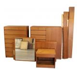 Vintage Scandinavian Gallery Bedroom Set.