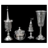 JUDAICA. (4) Assorted Sterling Judaica Items.